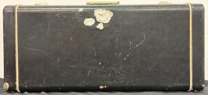 Vintage Black Trumpet/Cornet Case with Red Plush Interior