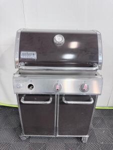 Weber Genesis Silver B 3-Burner Propane Gas Grill with Cabinet and Integrated Thermometer