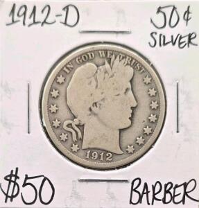 1912-D Silver Half Dollar