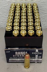 Fiocchi Range Dynamics 10mm Auto 180gr FMJTC Ammunition, 50 Rounds