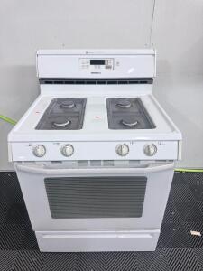 Kenmore Freestanding Gas Range Oven, Four Burners, Digital and Manual Controls, White, 30-Inch