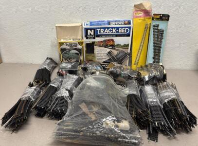HO & N Scale Model Train Track Lot with Power Transformers