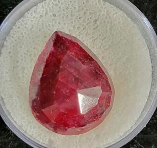 39.15ct Natural Large Red Ruby Pear Cut Gemstone