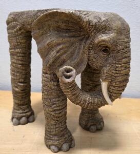 (1) Vintage 11" Resin Elephant Plant Stand by Artist Jaimy