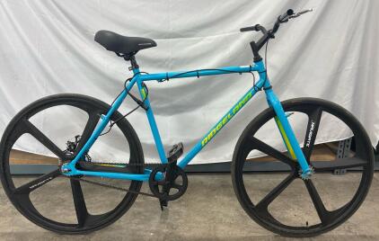 Kent Ridgeland Single-Speed Hybrid Bike, 700c Wheels, Steel Frame, Blue/Green