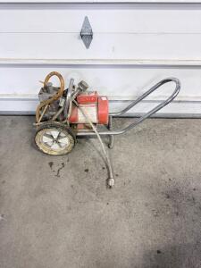 Electric Airless Paint Sprayer, Heavy-Duty, 0.75 HP, 3000 PSI, Wheeled Frame, Includes Hose
