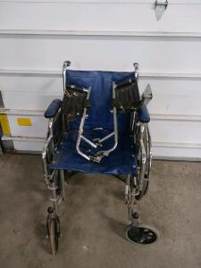 Invacare Tracer EX Manual Wheelchair, 18" Seat Width, 250 lb Capacity, Folding Frame
