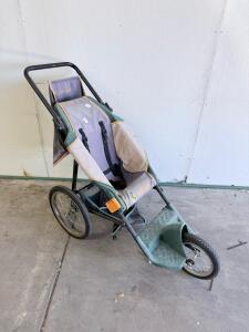 InStep Single Jogging Stroller, 5-Point Harness, Storage Basket, 12" Front & 16" Rear Wheels