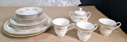 (16) Assorted Pieces Of Noritake Ivory China, Pattern Homage 7236