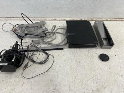 Nintendo Wii RVL-001 Black Console with Sensor Bar, Stand, AV & Power Adapter