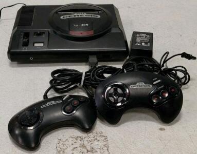 Sega Genesis Model 1601 Console, 2 Original Controllers, Power Adapter, Serial 31557921