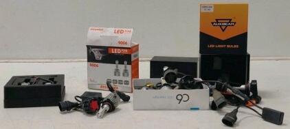 Auxbeam & Sylvania 9006 LED Headlight/Fog Bulb Sets, Mixed Packaging