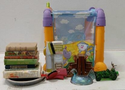 Colorful Children's Plastic Play Yard, Dymo 1885, Aftershave, Books and More