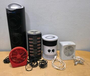 Therapure Air Purifier, Holmes & Honeywell Heaters, Desk Fans Mixed Lot - Tested Electric Devices