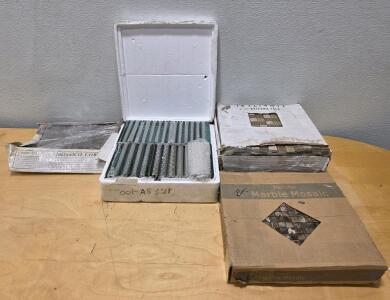 Arizona Tile & L&rsquo;Antic Colonial Marble & Glass Mosaic Tile Sheets, Multiple Colors, ~12x12 in, Lot 4