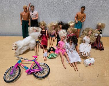 Barbie and Ken Fashion Dolls Lot &ndash; Barbies, Kens, Clothing, Bike & Accessories