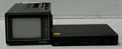 Memorex PortaVision 5" Color TV/Monitor Cat. 16-123 & Panasonic DMP-BD90 Blu-Ray Player, S/Ns 1837047 VA3EA003165, Can Not Test
