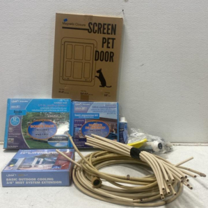 Orbit ArizonaMist 3/8" Outdoor Mist Cooling System Bundle, Expansion Kits, 50ft Total, Pet Door