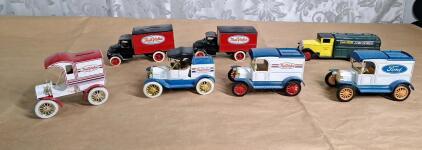 (7) Assorted Vintage Die Cast Motor Vehicle Banks