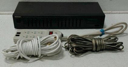 Technics SH-8017 Stereo Graphic Equalizer (Cannot Test, No Cord), 7-Band, 2-Channel, 1988, Black Finish and More