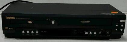 Symphonic WF803 VCR/DVD Combo, 4-Head Hi-Fi Stereo, VHS Recording, Front AV Input, Turns On