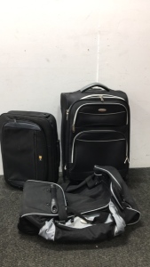 (1) Samsonite Suitcase, (1) Bass Suitcase, (1) Case Logic Suitcase