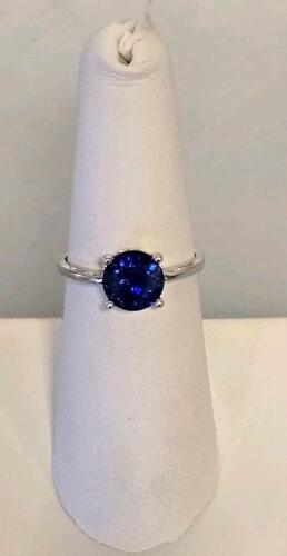 2.32 Ct Round Tanzanite Solitaire Ring In 1.96 Silver Band
