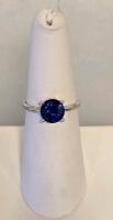 2.32 Ct Round Tanzanite Solitaire Ring In 1.96 Silver Band