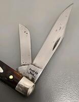 Case XX USA 3-Blade Folding Pocket Knife, Jigged Bone Handle, Leather Sheath - 2