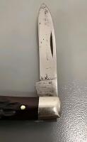 Case XX USA 3-Blade Folding Pocket Knife, Jigged Bone Handle, Leather Sheath - 3