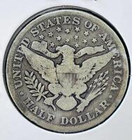 1898 Barber Silver Half Dollar, G6 Grade, Philadelphia Mint, 90% Silver, Charles E. Barber - 3