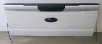 Ford Super Duty F-250/F-350 2017&ndash;2019 OEM Tailgate & Rear Bumper Chrome White, With Sensors - 2