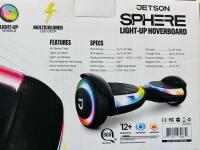 Jetson Sphere Hoverboard 6.5" Wheels, 10 Mile Range, 10 MPH, LED Lights, Kart Attachment & Charger (Tested And Works Great) - 3