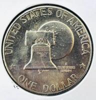 1976-D Eisenhower Bicentennial Dollar, MS64+ Grade, Denver Mint, Liberty Bell/Moon Reverse - 3