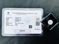 4.30 Carat D VVS1 Round Brilliant Diamond, Excellent Cut, GOGTL Certified, 10.5mm Diameter