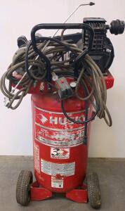 Husky 26 Gallon Vertical Air Compressor, Model VT631501AJ, 1.7 HP, 125 PSI, 120V, USA Made Product Is In Like New Condition