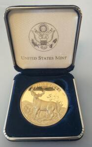 Northwest Territorial Mint Mule Deer & .243 Cal. Hunter Commemorative Medallion Set