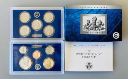 2022 U.S. Mint Proof Set &ndash; 10 Coins, First-Year American Women Quarters, COA Included