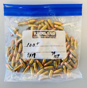 Resealable Bag Of Mixed 9MM Luger (9x19MM) Reloaded Brass Ammo, Assorted Headstamps, FMJ (Approximately 80-100)