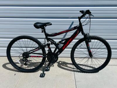 Hyper Explorer 26" Dual Suspension Mountain Bike, Shimano 18-Speed, Steel Frame, V-Brakes