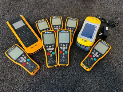 Lot of Zonar 2010A Inspection Devices, Trimble GeoExplorer CE/Geo XT GPS Units, Dymo XTL 300 (Most have No Power Sources Unable to Test, The Device With The Charger Seems To Charge But Will Not Power On)