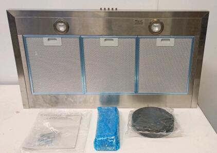 Whirlpool Range Hood, 36" SS, 400 CFM, 3-Speed, Convertible Vent, Mesh & Charcoal Filters