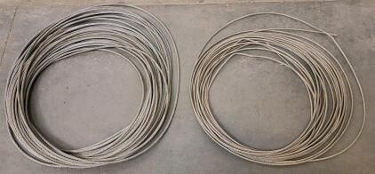 160' 3/8" and 100' 1/4" Galvanized Steel Wire Rope, 7x19 Construction,