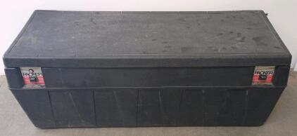 PACKER Heavy-Duty Black HDPE Storage Box, (Product Tested And Opens And Closes Correctly)