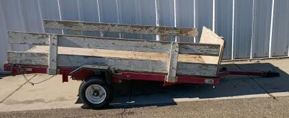 Single-Axle Utility Trailer 8'x4', Wood Sides, Rear Tail lights In Tact Just Needs Connector Replaced