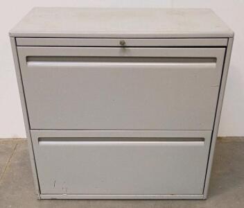 2-Drawer Heavy Duty Steel Lateral File Cabinet, Locking, Key Included