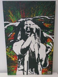 Bob Marley Canvas Wall Art Print &ndash; 24" x 36" &ndash; Vibrant Reggae Colors