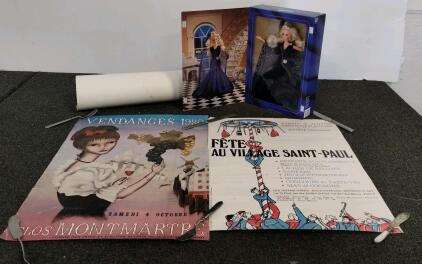 Limited Edition Sapphire Dream Barbie 13255, 1980 French Posters, Silver Flatware Set