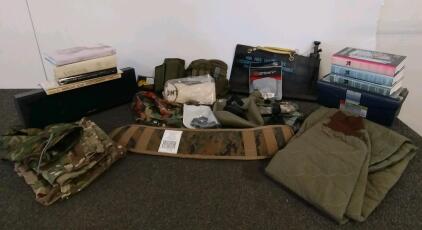 Military Overstock, Vintage UK, Army, Marine Supply, Books, Fishing Tackle Box, And More