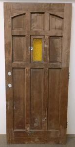 Antique Solid Wood Exterior Door with Speakeasy Window, Craftsman Style, 80"x36"